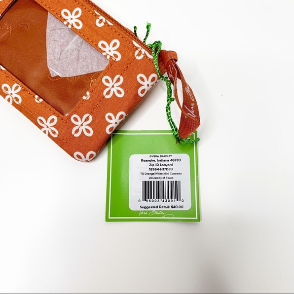 VERA BRADLEY UNIVERSITY OF TEXAS ZIP ID LANYARD - Picture 4 of 4